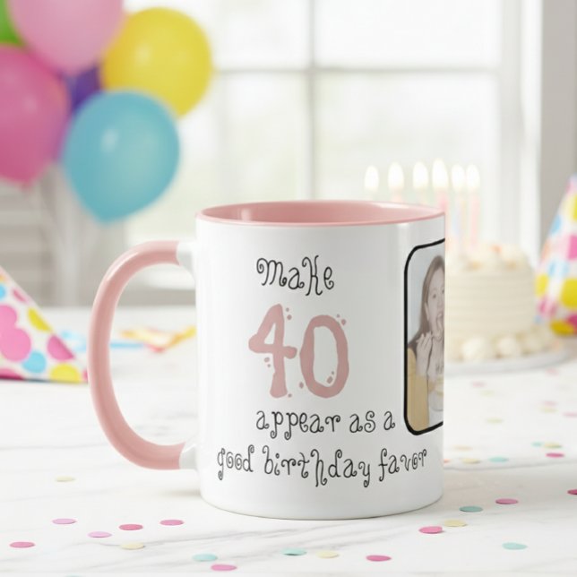 Celebrate the 40th Birthday in Style, Personalized Mug (Creator Uploaded)