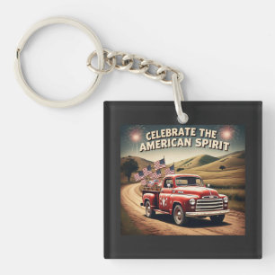 "Celebrate the American Spirit" Classic Truck Key Ring