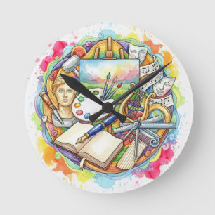 Celebrate the Creative Spirit Round Clock