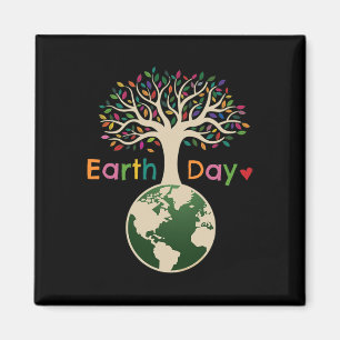 Celebrate The Day Of The Earth Colourful Tree - Da Magnet