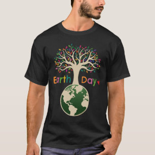 Celebrate The Day Of The Earth Colourful Tree - Da T-Shirt