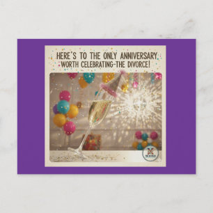 Celebrate the divorce! (F) Holiday Postcard