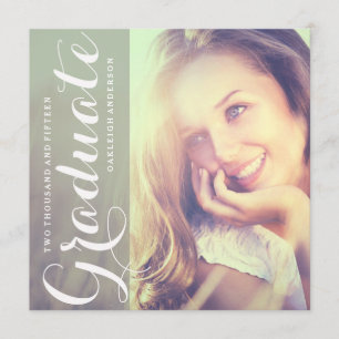 Celebrate the Graduate   Elegant Photo Graduation Invitation