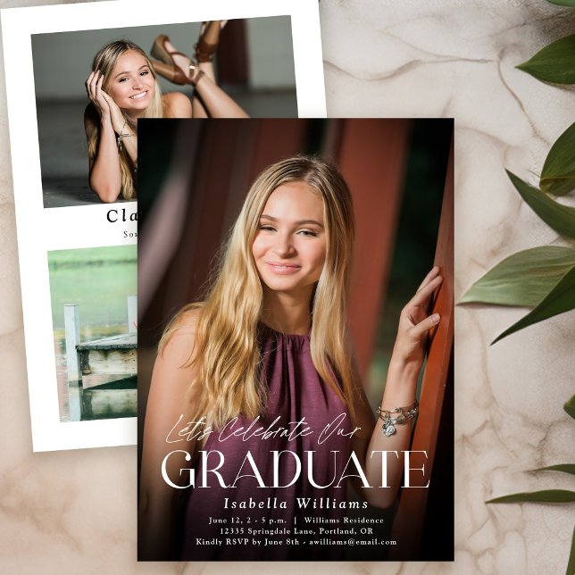 Celebrate the Graduate Photo Graduation Party Invitation (Creator Uploaded)