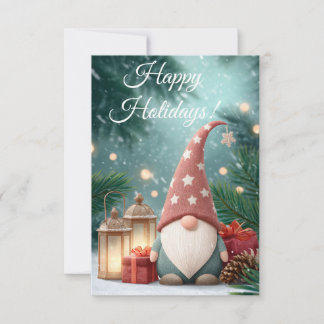 Celebrate the holiday season with gnome card