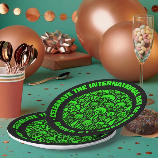 Celebrate the International Day of Forests Paper Plate (Multi)