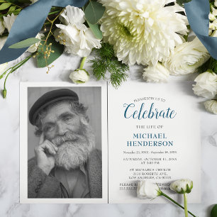 Celebrate The Life Of   Funeral Memorial Invitatio Invitation