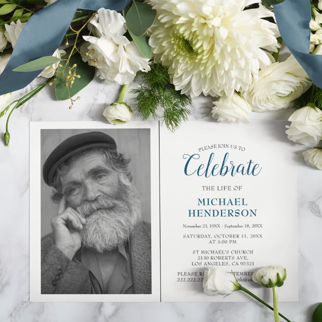 Celebrate The Life Of | Funeral Memorial Invitatio Invitation (Creator Uploaded)