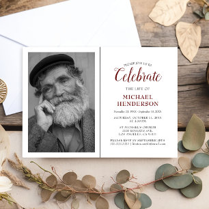 Celebrate The Life Of   Funeral Memorial Invitatio Invitation