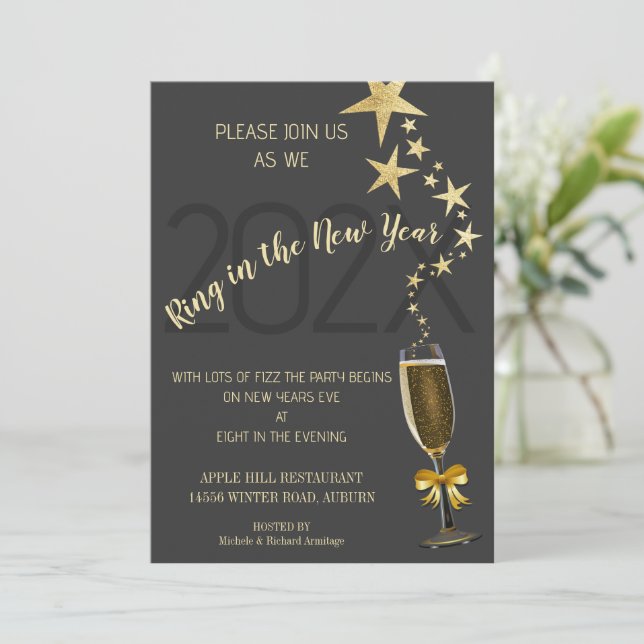 Celebrate The New Year Invitation (Standing Front)