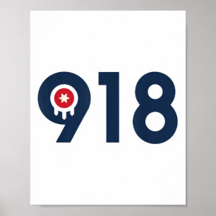 Celebrate The Nine One Eight Tulsa Oklahoma 918 Ar Poster