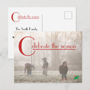 Celebrate the Season   photo postcard