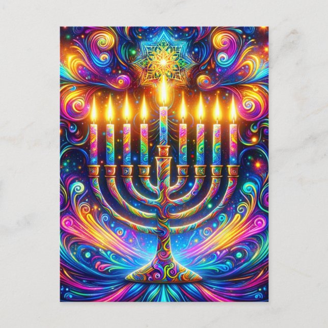 Celebrate the spirit of Hanukkah  Postcard (Front)