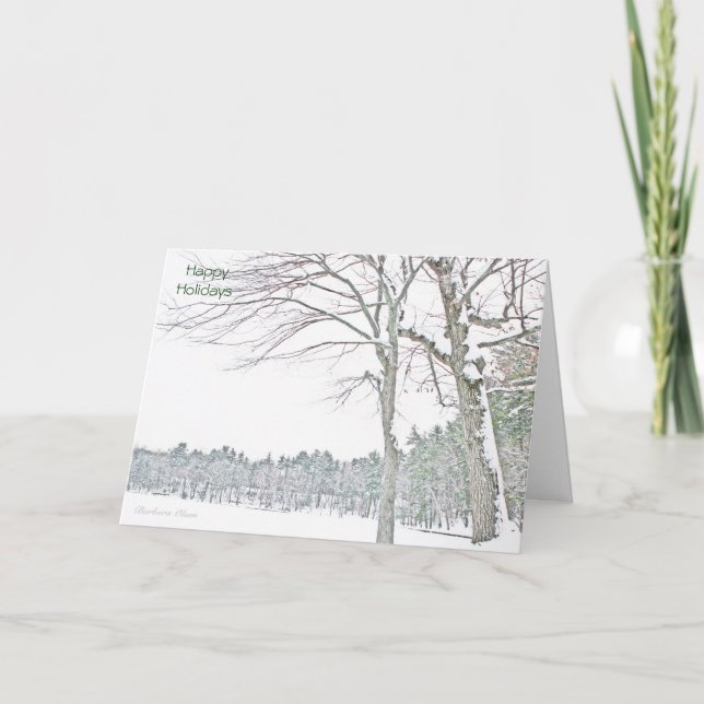 Celebrate the Spirit of the Season: Walden Pond Holiday Card (Front)