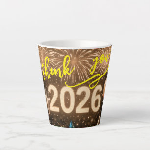Celebrate the start of 2026 with gratitude latte mug