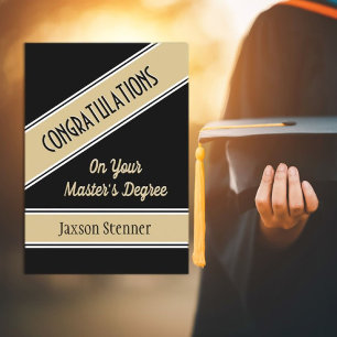 Celebrate! Trendy Master's degree Graduation card