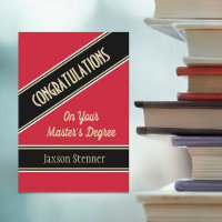 Celebrate! Trendy Master's degree Graduation card