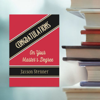 Celebrate! Trendy Master's degree Graduation card