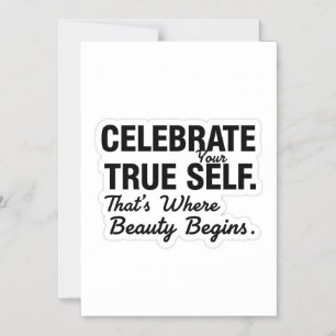 Celebrate True Self Sticker Magnetic Invitation