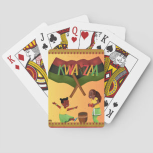 "Celebrate Unity: A Joyful Kwanzaa Gathering" Playing Cards