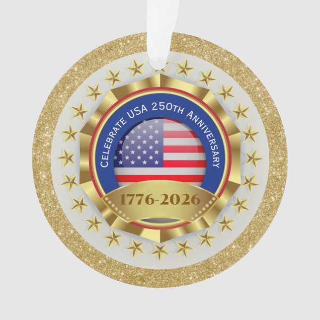 Celebrate USA 250th Anniversary – 1776-2026  Ornament (Front)