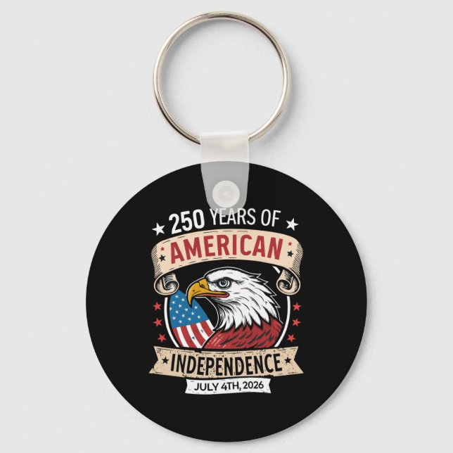 Celebrate Usa 250th Independence Day - 1776-2026 U Key Ring (Front)