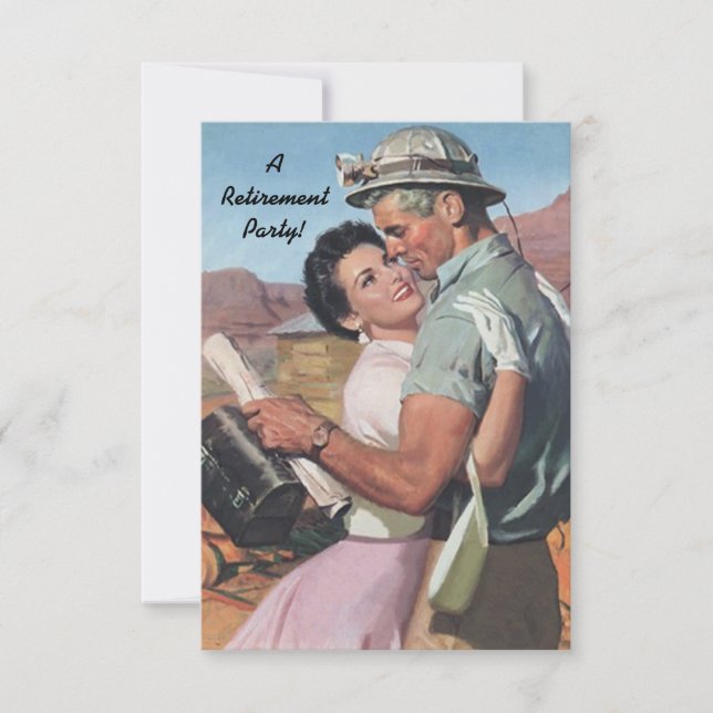 Celebrate w/ Fun Retro Retirement Party Invitation (Front)