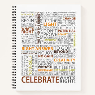 Celebrate What's Right 8.5x11 Notebook - Lined
