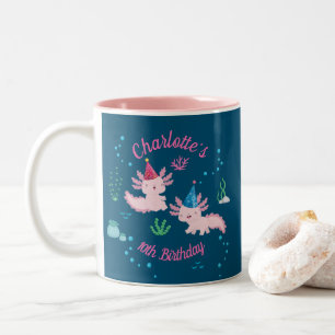 Celebrate with Axolotl Magic Two-Tone Coffee Mug