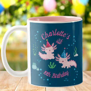 Celebrate with Axolotl Magic Two-Tone Coffee Mug