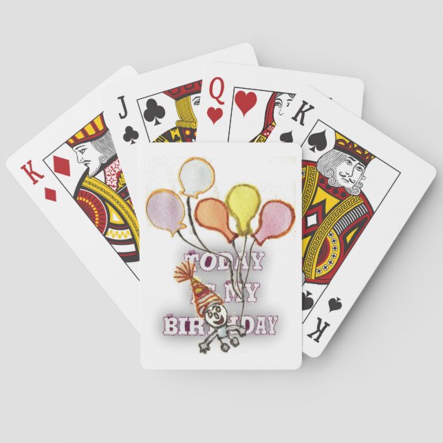 Celebrate with Our Playful Birthday Greeting Happy Playing Cards (Back)