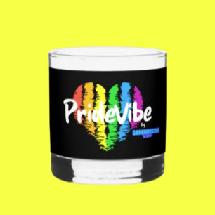 Celebrate with Rainbow Heart: PrideVibe Whiskey Glass