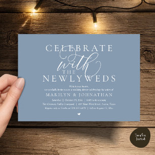Celebrate with the newlyweds, Best Wedding Dinner Invitation