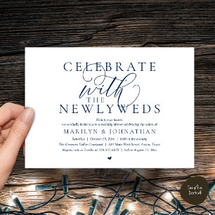 Celebrate with the newlyweds, Best Wedding Dinner Invitation