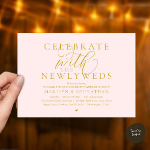 Celebrate with the newlyweds, Best Wedding Dinner Invitation