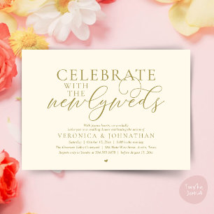 Celebrate with the newlyweds, Best Wedding Dinner Invitation