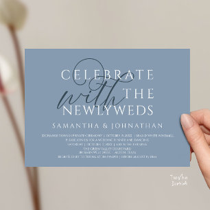 Celebrate with the Newlyweds Elegant Reception Invitation