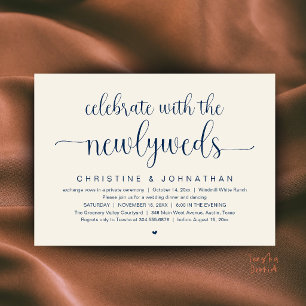Celebrate with the Newlyweds Modern Classy Dinner Invitation