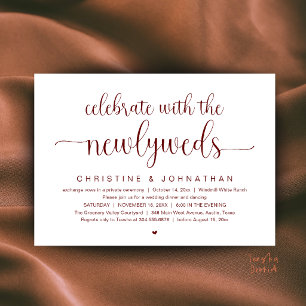 Celebrate with the Newlyweds Modern Classy Dinner Invitation