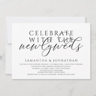 Celebrate with the Newlyweds Modern Reception Invitation