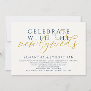 Celebrate with the Newlyweds Modern Reception Invitation