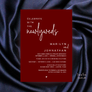 Celebrate With The Newlyweds, Modern Wedding Invitation