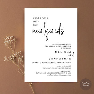 Celebrate With The Newlyweds, Wedding Dinner Invitation