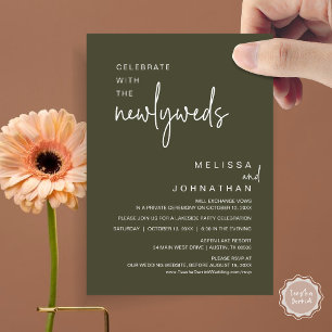 Celebrate With The Newlyweds, Wedding Dinner Invitation
