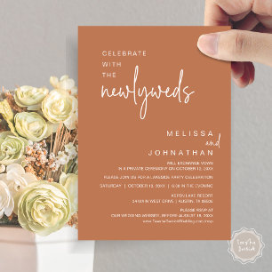 Celebrate With The Newlyweds, Wedding Dinner Invitation