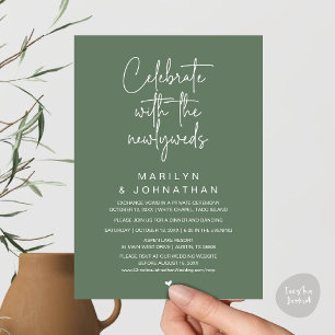 Celebrate With The Newlyweds, Wedding Dinner Invitation