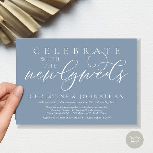 Celebrate with the newlyweds, Wedding Dinner  Invitation