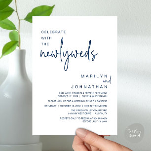 Celebrate With The Newlyweds, Wedding Dinner Party Invitation