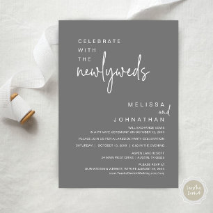 Celebrate With The Newlyweds, Wedding Party Invitation