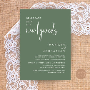Celebrate With The Newlyweds, Wedding Reception Invitation